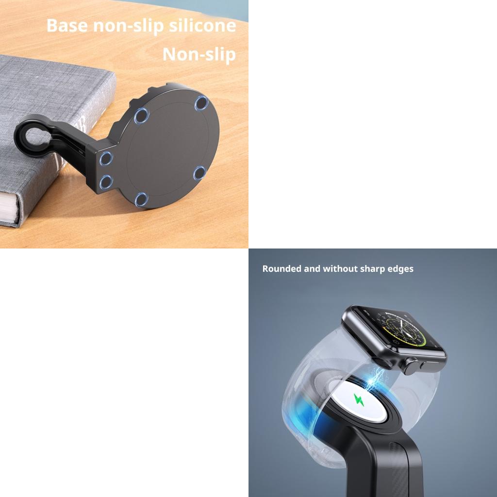 Desk Setup Reference - แท่นชาร์จสำหรับสมาร์ทวอทช์และอุปกรณ์เคลื่อนที่ รวมถึงถาดเก็บโทรศัพท์