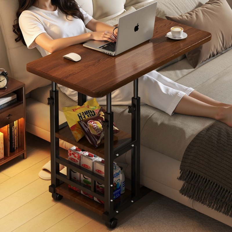 Desk Setup Maker - โต๊ะข้างเตียงแบบยกได้ โต๊ะข้างเตียงขนาดเล็ก โต๊ะอ่านหนังสือ โต๊ะคอมพิวเตอร์ โต๊ะแล็ปท็อปประหยัดพื้นที่ สะดวกสบาย