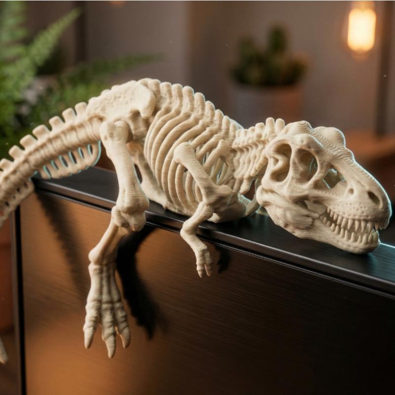 Desk Setup Gift Ideas - โมเดลไดโนเสาร์ไทแรนโนซอรัสเร็กซ์นอนหลับ ของตกแต่งน่ารัก พิมพ์ 3 มิติ สำหรับตกแต่งโต๊ะเกมมิ่ง