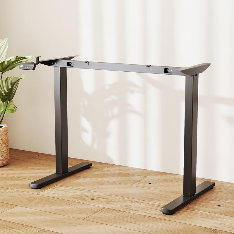 โครงโต๊ะทำงานไฟฟ้า ปรับความสูง - Desk Setup Black And Wood บทวิจารณ์และราคา