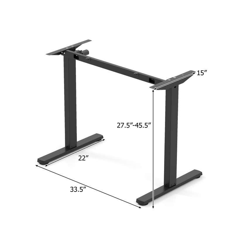 โครงโต๊ะทำงานไฟฟ้า ปรับความสูง - Desk Setup Black And Wood บทวิจารณ์และราคา