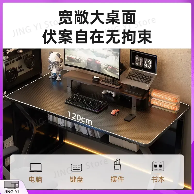 โต๊ะเกมมิ่งสีดำสำหรับอีสปอร์ต  - Desk Setup Black And Wood บทวิจารณ์และราคา