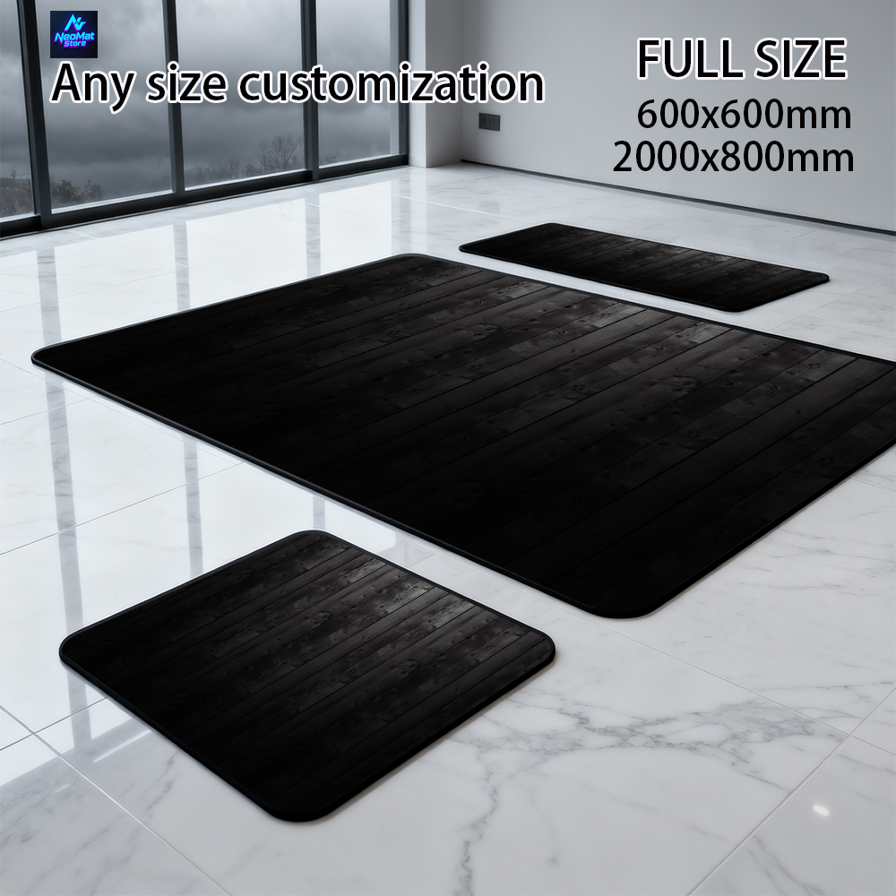 แผ่นรองเมาส์ขนาดใหญ่ 2000x1000 - Desk Setup Black And Wood บทวิจารณ์และราคา