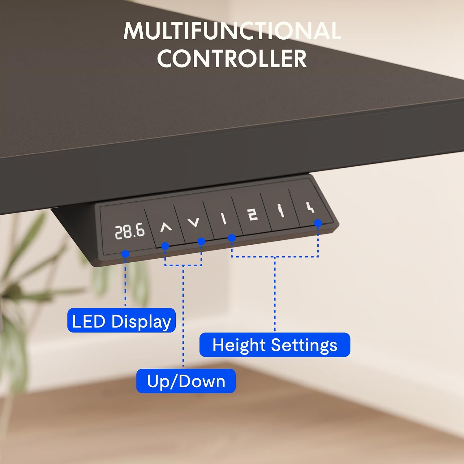 FLEXISPOT โต๊ะทำงานปรับระดับไฟ - Desk Setup Black And Wood บทวิจารณ์และราคา