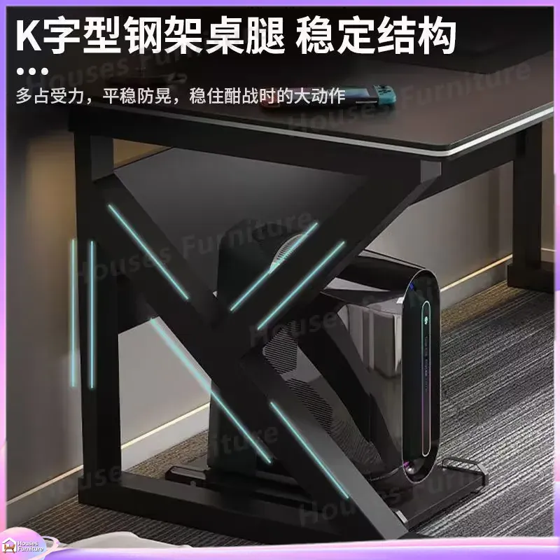 โต๊ะเกมมิ่งคาเฟ่เมทัลสีดำ โต๊ะ - Desk Setup Pc บทวิจารณ์และราคา
