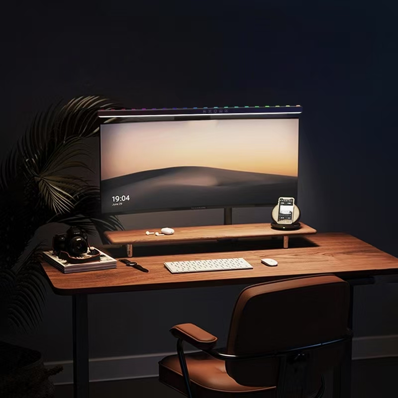 โคมไฟตั้งโต๊ะแบบแขวนจอ LED - ป - Yellow Desk Setup บทวิจารณ์และราคา