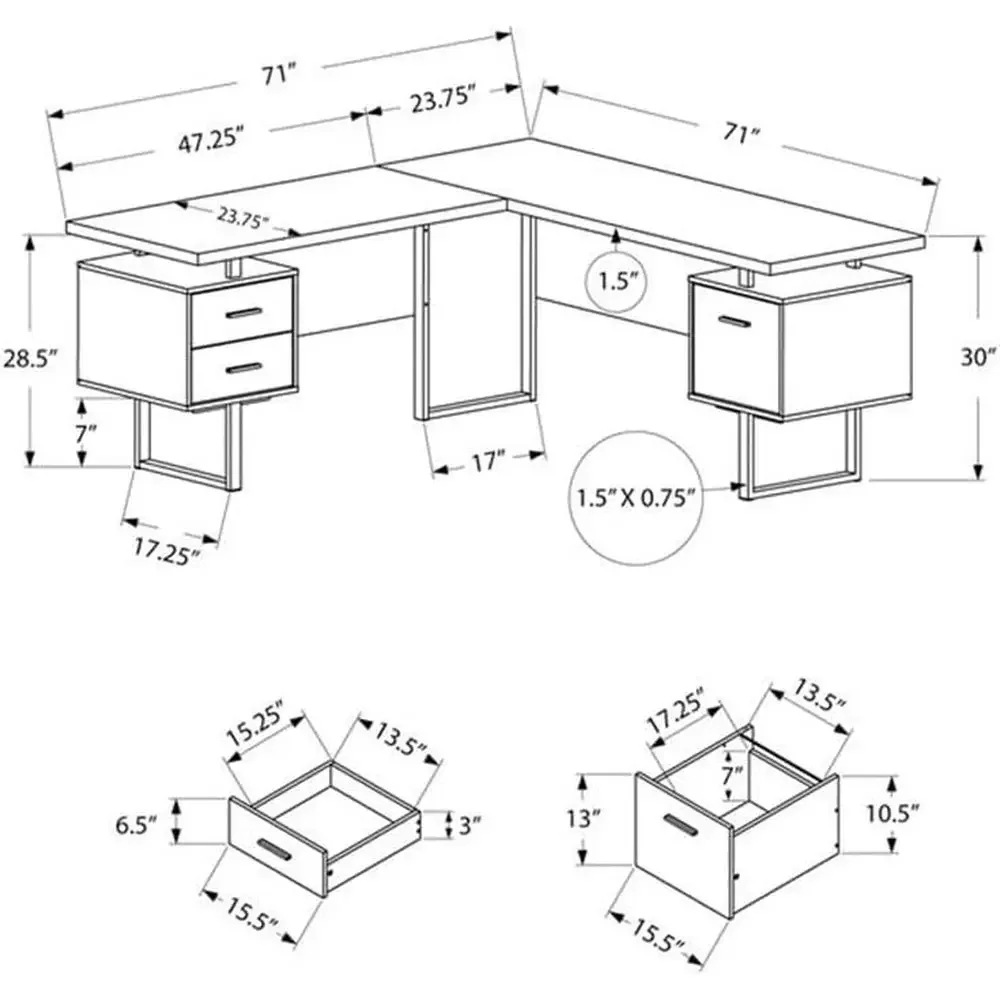 โต๊ะคอมพิวเตอร์รูปตัว L ขนาด 7 - Desk Setup Black And Wood บทวิจารณ์และราคา