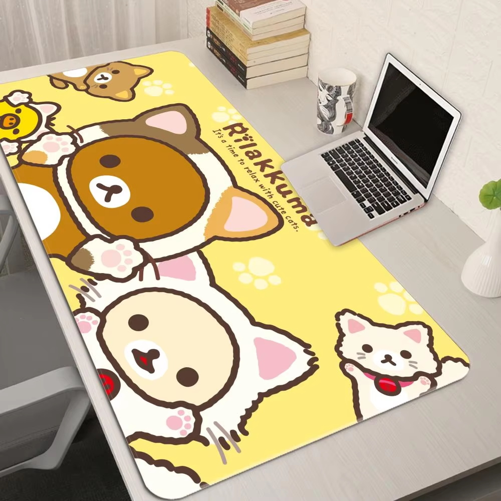 แผ่นรองเมาส์การ์ตูนสีชมพูขนาด  - Yellow Desk Setup บทวิจารณ์และราคา