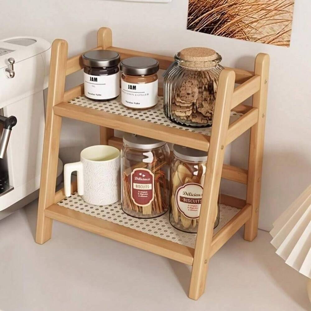 ชั้นวางของบนเคาน์เตอร์ไม้ไผ่ 2 - Desk Setup Shelves บทวิจารณ์และราคา