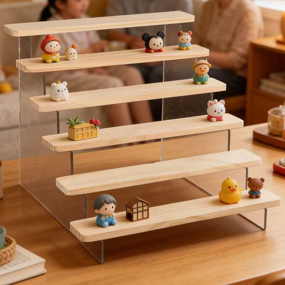 ชั้นวางของอะคริลิคแบบขั้นบันได - Desk Setup Shelves บทวิจารณ์และราคา