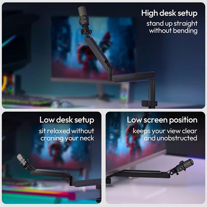 A99E-ZJ05 ไมโครโฟนบูมปรับระดับ - Desk Setup Streaming บทวิจารณ์และราคา