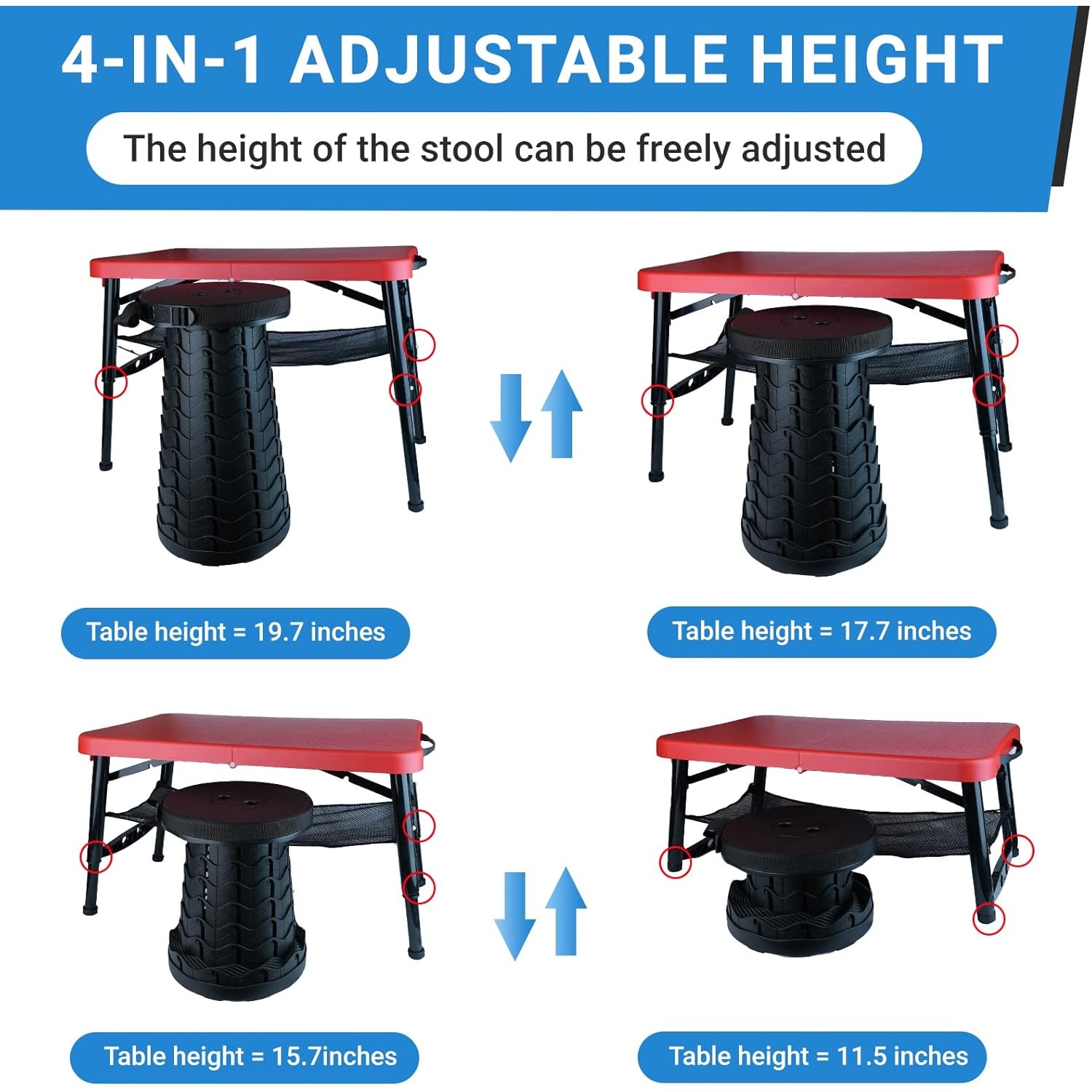 ชุดโต๊ะและสตูลพับแบบพับเก็บได้ - Desk Setup Maker บทวิจารณ์และราคา